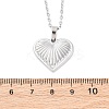 Heart 304 Stainless Steel Pendant Necklaces NJEW-H059-18P-5