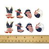 16Pcs 8 Styles Independence Day Alloy Enamel Pendants ENAM-FS0003-94-5