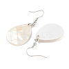 Rack Plating Brass Natural White Shell Dangle Earrings EJEW-N055-52B-2