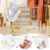 Resin Side Body Model Bust Shaped Jewelry Earrings Display Stands with Metal Base AJEW-WH0695-229B-4