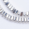 Electroplate Non-magnetic Synthetic Hematite Beads Strands G-J382-2x4x2mm-B04-2