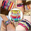 Handmade Polymer Clay Heishi Beads Stretch Bracelets BJEW-GA0001-01-7