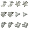12Pcs 6 Styles 304 Stainless Steel Stud Earring Findings FIND-FS0002-39-1