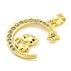 Brass Micro Pave Clear Cubic Zirconia Pendants FIND-Z044-03B-2