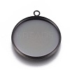 304 Stainless Steel Pendant Cabochon Settings X-STAS-G127-13-20mm-B-1