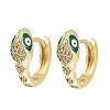 Brass Micro Pave Cubic Zirconia Hoop Earrings EJEW-B146-02G-03-4