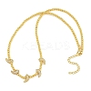 Brass Micro Pave Clear Cubic Zirconia Hot Pepper and Round Beaded Necklaces KK-CBA4547-15G-5