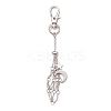 Moon Alloy Swivel Lobster Claw Clasps & Brass Cable Chains AJEW-JB01337-02-1