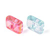 UV Plating Transparent Acrylic European Beads OACR-M027-02I-3
