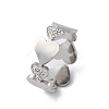 304 Stainless Steel with Rhinestone Finger Rings RJEW-Q020-15P-2