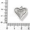 Brass Micro Pave Clear Cubic Zirconia Pendants KK-L254-07G-3