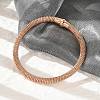 304 Stainless Steel Mesh Chain Bracelets for Women Men BJEW-Z087-19RG-1