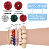 120Pcs 3 Colors Pave Disco Ball Beads RB-PH0001-42-2