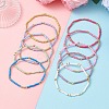 10Pcs Glass Seed Beaded Stretch Bracelets Sets for Women BJEW-MZ00295-2
