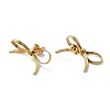 Ion Plating(IP) 304 Stainless Steel Bowknot Stud Earrings EJEW-H007-04G-2