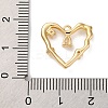 Ion Plating(IP) Brass Micro Pave Cubic Zirconia Pendants KK-U042-03G-3