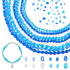 24Strands 12 Styles Transparent Faceted Glass Beads GLAA-GA0002-04-1