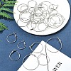 32Pcs 4 Styles Iron Huggie Hoop Earring Findings IFIN-FS0001-49B-8