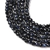 Natural Black Sapphire Beads Strands G-P625-2mm-01-4