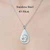 201 Stainless Steel Hollow Teardrop with Moon Pendant Necklace NJEW-OY002-10-3