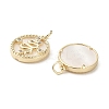 Brass Micro Pave Cubic Zirconia Pendants KK-P260-23G-2