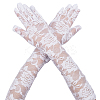 Polyester Long Lace Gloves AJEW-WH20011-94B-1