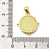 Rack Plating Brass Micro Pave Cubic Zirconia Pendants KK-L226-051G-02-3