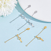 4Pcs 2 Colors 925 Sterling Silver Chain Extenders STER-HY0001-04-4