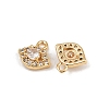 Brass Micro Pave Cubic Zirconia Pendants KK-K407-31G-01-2