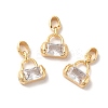 Brass Micro Pave Cubic Zirconia Pendants KK-M243-05G-1