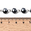 Handmade Rondelle Glass Beads Chains for Necklaces Bracelets Making AJEW-JB00120-07-3