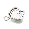 Tibetan Style Alloy Connector Cabochon Settings for Enamel FIND-D042-10B-AS-2