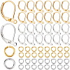 200Pcs 2 Color Brass Leverback Earring Findings KK-SP0001-06-1