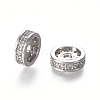Brass Micro Pave Cubic Zirconia Spacer Beads ZIRC-L088-03A-P-1