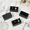 Lizard Skin Print Plastic 2 Cufflink Gift Storage Boxes CON-WH0107-86B-4