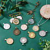 100Pcs 10 Styles Zinc Alloy Pendant Cabochon Settings FIND-PH0024-81-2