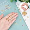 20Pcs 2 Colors Brass Micro Pave Clear Cubic Zirconia Pendants KK-PH0003-35-6