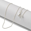 Brass Twisted Chain Necklaces NJEW-M083-01S-1