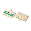 Alloy Enamel Pendants ENAM-O001-11K-G-2