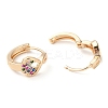 Rack Plating Brass Micro Pave Colorful Cubic Zirconia Hoop Earrings for Women LS-EJEW-P238-05KCG-2