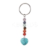 Natural & Synthetic Mixed Gemstone Keychains KEYC-JKC00760-2