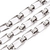 Alloy Rectangle Oval Link Chains LCHA-T001-15P-1