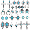 30Pcs 15 Styles Synthetic Turquoise Pendants FIND-BM0001-29-1