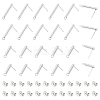 60Pcs 2 Size 304 Stainless Steel Stud Earring Finding STAS-UN0054-97-1