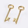 Tibetan Style Alloy Skeleton Key Large Pendants TIBEP-S105-AG-RS-1