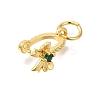 Rack Plating Brass Micro Pave Cubic Zirconia Ice Pick Pinch Bails KK-F883-14G-01-2