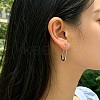 Tarnish Resistant 201 Stainless Steel Safety Pins Earrings X-STAS-S079-197P-3