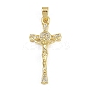 Brass Micro Pave Cubic Zirconia Pendants KK-Z123-23G-01-1