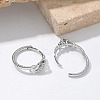 Brass Clear Cubic Zirconia Hoop Earrings EJEW-Q014-14P-5