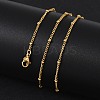 304 Stainless Steel Chain Necklaces MAK-L015-40G-2